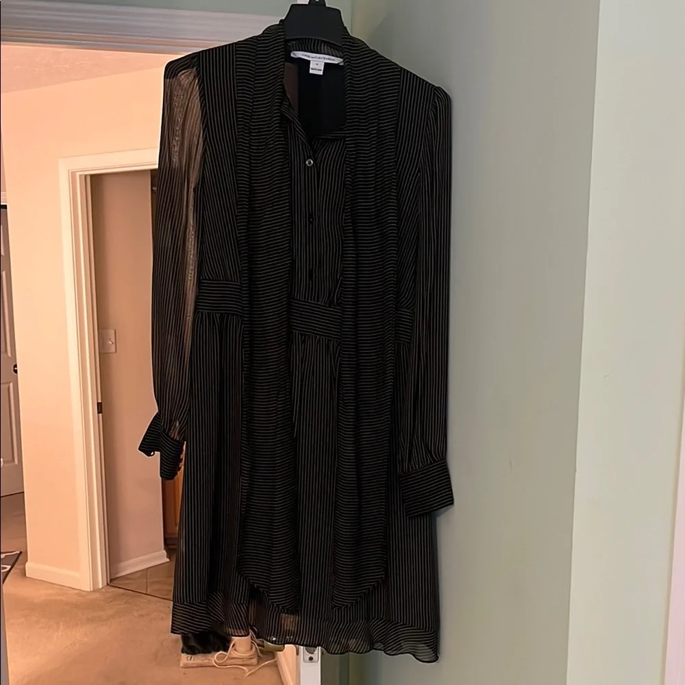 Diane von Furstenberg Black Striped Dress - Picture 1 of 2